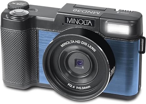 Minolta MND30 30 MP / 2.7K Ultra HD Digital Camera (Blue)