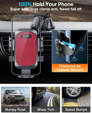 Load image into Gallery viewer, [True Military-Grade] Car Phone Holder?2024 Stronger Suction &amp; Clip? Universal Cell Phone Holder for Car Mount for Dashboard Windshield Air Vent Long Arm Cell Phone Car Mount Thick Case (Red)
