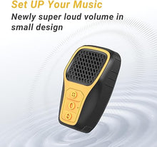 Load image into Gallery viewer, INGA Wearable Bluetooth Speaker, IP67 Waterproof Clip-on Mini Portable Speakers, Wireless Clip Speaker with Built-in Mic, Hands-Free Music and Calls for Work/Riding/Golf/Outdoor(Yellow)
