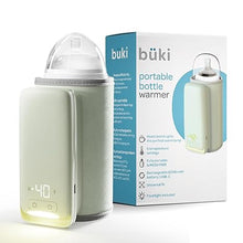 Load image into Gallery viewer, Büki Portable Bottle Warmer for Breastmilk or Baby Formula - Fast Heating + Leak-Proof + Adjustable Travel Warmer with Battery-Powered Temperature Display, Flashlight - 6000MAH Rechargeable Battery
