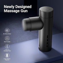 Load image into Gallery viewer, MERACH Mini Massage Gun with 8mm Amplitude, Percussion Massage Tools with 5 Massage Heads, Portable Hand Held Muscle Massagers for Pain Relief Deep Tissue, Cool Gifts for Mens and Women (Black)
