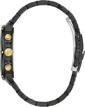 Load image into Gallery viewer, Bulova Men's Classic 6-Hand Chronograph Diamond Quartz Black Ion Plated Stainless Steel Watch, 24 Hour Time, 43mm, Style:98D190
