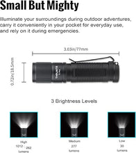 Load image into Gallery viewer, ThruNite Ti Pro Rechargeable Mini Flashlight, AA Battery Compatible, Max 1012 Lumens, Compact and Powerful for Outdoor and EDC - Black Neutral White
