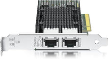Load image into Gallery viewer, 10Gtek 10Gb Dual RJ45 Port Network Card with X540 Controller, PCIe Ethernet LAN Adapter for Windows/Linux/ESX Servers, Compare to Intel X540-T2
