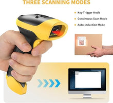 Load image into Gallery viewer, NetumScan Bluetooth QR Barcode Scanner, 3 in 1 Automatic Wireless 1D 2D Barcode Reader USB Image Code Scanner for Store, Warehouse POS, Computer, Tablet, iPad, iPhone, Android
