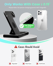 Load image into Gallery viewer, Wireless Charger iPhone Charging Station: 3 in 1 Charger Stand Multiple Devices for Apple - iPhone 16 15 14 Pro Max 13 12 11 - Watch 10 9 8 7 6 5 4 3 2 SE and Ultra Series - Airpods 4 3 2 Pro

