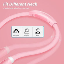 Load image into Gallery viewer, Vekkia Rechargeable LED Neck Reading Light, Book Lights for Reading in Bed, 3 Brightness Levels, Flexible Soft Silicone Arms Comfortable Wear, Long Lasting, Perfect for Craft &amp; Knitting, Pink
