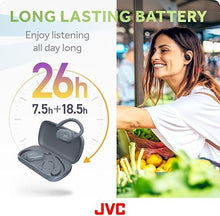 Load image into Gallery viewer, JVC nearphones Open Ear True Wireless Headphones with Pivot Motion Mecanism, 16mm Large Drivers Sound, Single Ear use, BT 5.4, Long Battery Life (up to 26 Hours) - HANP40TA (Blue)
