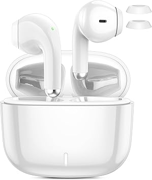 ACAGET Wireless Earbuds for iPhone 16 15 Pro Max 14 13 12 11 XR XS Bluetooth 5.3 Headphones Noise Canceling Earphones for Galaxy S24 Ultra S23 S22 S21 HiFi Bass Stereo Earphone for Google Pixel 9 Pro