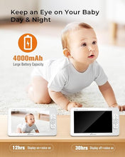 Load image into Gallery viewer, iFamily SM70C 7&quot; HD720P Baby Monitor with Camera and Audio - No WiFi? Hack Proof, Remote Zoom/Pan/Tilt,VOX Mode, Auto Night Vision, Built in Lullabies
