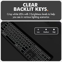 Load image into Gallery viewer, X9 Full Size Bluetooth Keyboard with Phone Holder - (2.4G + BT) - Rechargeable Multi Device Keyboard w/Copilot Key and AI for iPhone, Tablet, PC, Mac, iOS, Android - Backlit Wireless Keyboard - Gray
