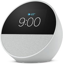 Load image into Gallery viewer, All-new Amazon Echo Spot (newest model), Smart alarm clock with vibrant sound + Alexa, Glacier White
