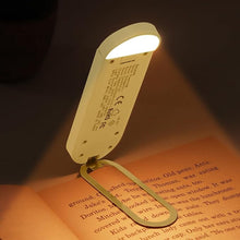 Load image into Gallery viewer, Book Light, USB Rechargeable Reading Light, Eye-Cared Amber Light Mode Book Light for Reading in Bed Kids, 8 LEDs Bookmark Portable Book Light Clip on, Stepless Dimming, Khaki
