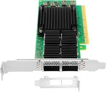 Load image into Gallery viewer, 100GbE NIC Card for Mellanox MCX556A-EDAT, PCIe 4.0 x16 100Gb Ethernet NIC with Mellanox ConnectX-5 Ex Chipset, Dual QSFP28 IB Network Card Support RDMA
