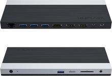 Load image into Gallery viewer, WAVLINK 4K USB C Docking Station Triple Display 2 HDMI + 1 Displayport with 100W Power, LAN, 4 USB 3.0, SD Card Reader, Audio, for Dell XPS 13/15,MacBook Pro, Lenovo Yoga,etc-2023 Upgrade Version

