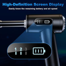 Load image into Gallery viewer, Compressed Air Duster-3 Gear Adjustable 100000RPM Electric Air Duster with LED Light, Rechargeable Cordless Air Blower for Keyboard Electric Devices Cleaning. Replaces Compressed Air Cans (Black)
