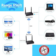 Load image into Gallery viewer, Wireless HDMI Transmitter and Receiver for TV/Projector,Moretop 5G Wireless HDMI Extender kit,Wireless HDMI to HDMI Adapter,Transmit 500ft/150M Range,Up to 1080p@60Hz,Plug and Play (MT-HD3503)
