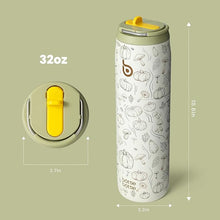 Load image into Gallery viewer, BOTTLE BOTTLE Stainless Steel Water Bottle with Straw Lid and Handle 32 oz Vacuum Insulated Water Bottle for Sports Travel Gym Hiking,Leak-Proof Wide Mouth Water Bottles for Men and Women,pumpkin
