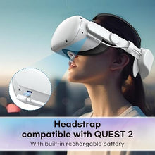 Load image into Gallery viewer, Head Strap Compatible with Oculus Quest 2,Meta Quest 2 Accessories Adjustable Elite Strap Replacement for Enhanced Comfort Support and Gaming Immersion in VR (6,000mAh Battery)
