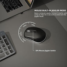 Load image into Gallery viewer, Wireless Keyboard and Mouse RGB Backlit Combo, Slim &amp; Quiet, Rechargeable, Light Up, Jiggler Mouse, Tilt Angle, 2.4GHz Silent Keyboard Mouse for Mac Windows PC Computer, Laptop, Desktop (Space Gray)
