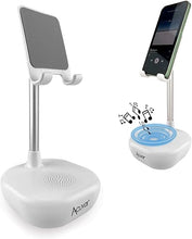 Load image into Gallery viewer, Acuvar HD Sound Bluetooth Wireless Speaker with Adjustable Phone and Tablet Desk Stand Holder with Built in Rechargeable Battery for Home and Office Compatible with All Mobile Phones &amp; Tablets
