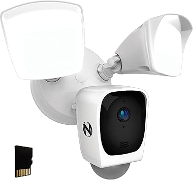 Night Owl Outdoor Floodlight Deterrence Camera with 2-Way Audio and 64GB microSD Card
