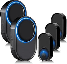 Load image into Gallery viewer, Wireless Doorbell - PHYSEN Waterproof Doorbell Chime Kits 2 receivers - Operating at 1300 ft Range - 58 Melodies 5 Volume Levels &amp; LED Flash - Door Bells &amp; Chimes Wireless for Home Classroom
