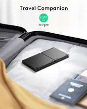 Load image into Gallery viewer, Samsers Foldable Bluetooth Keyboard with Touchpad - Portable Wireless Keyboard with Holder, Rechargeable Full Size Ultra Slim Pocket Folding Keyboard for Android Windows iOS Tablet &amp; Laptop - Black

