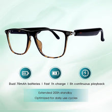 Load image into Gallery viewer, Bluetooth Audio Smart Glasses for Men &amp; Women, Bluetooth Glasses with Color-Change Lens, Open Ear Speaker, IPX5 Waterproof, Smart Audio Glasses for iPhone Android Music/Calls (Black)
