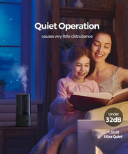 Load image into Gallery viewer, Humidifiers for Bedroom, raydrop Cool Mist Humidifiers for Babies, 1.0L Quiet Ultrasonic Humidifier, Space-Saving, Filterless, Auto Shut Off - (0.26 Gallon, US 110V)
