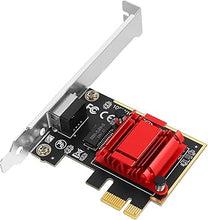 Load image into Gallery viewer, 2.5Gb PCI-E NIC Network Card for Realtek8125B,100MbE/1GbE/2.5GbE Copper Single RJ45 Port,with Realtek RTL8125BG Chip,2.5GbE PCI Express 2.0 X1 Ethernet Adapter Support Windows/Linux/MAC
