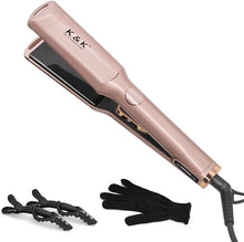 Load image into Gallery viewer, K&amp;K Hair Straightener for Hair Professional 1.5 Inch Flat Iron 3D Floating Titanium Ceramic PTC Fast Heated Automatic Adjustable 50°F-450°F 60min Auto -Off
