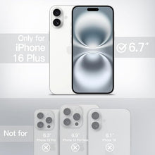 Load image into Gallery viewer, JETech Magnetic Case for iPhone 16 Plus 6.7-Inch Compatible with MagSafe, Translucent Matte Back Slim Shockproof Phone Cover (White)
