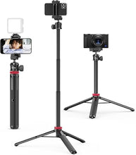 Load image into Gallery viewer, ULANZI MT-44 Extendable Phone Tripod, 59&quot; Selfie Stick Phone Vlog Tripod Stand with 2 in 1 Phone Clip, 360° Ball Head Camera Tripod for iPhone Sony Canon Action Camera, Lightweight for Travel
