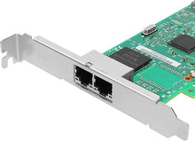 Load image into Gallery viewer, 1Gb PCI-E NIC Network Card for Intel I350-T2V2,10MbE/100MbE/1GbE Copper Dual RJ45 Ports, with Intel I350-AM2 Chip,1GbE PCI Express 2.1 X4 Ethernet Adapter Support Windows/Linux/VMware
