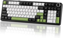 Load image into Gallery viewer, EPOMAKER X Aula F99 PRO Wireless Gaming Keyboard, Hot Swappable Custom Keyboard, 2.4GHz/Type-C/BT5.0 Mechanical Keyboard with 8000mAh Battery, RGB Backlit Gaming Keyboard (Black&amp;White&amp;Green)
