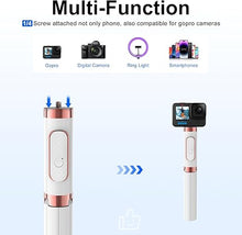 Load image into Gallery viewer, CellphoneTripod with Remote, Aluminum Alloy Selfie Stick Tripod, Best Foldable Mini Extendable Tripod Stand 270° Rotation Compatible with iPhone/Android Travel Essentials
