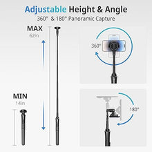 Load image into Gallery viewer, UBeesize 62'' Magnetic Selfie Stick Phone Tripod with Wireless Remote, Extendable Cell Phone Tripod Stand, Compatible with MagSafe, Cellphone Tripod for iPhone 15 14 13 12 Series and Android Phones
