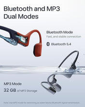 Load image into Gallery viewer, SHOKZ OpenSwim Pro - Open-Ear Bluetooth Headphones &amp; 32GB MP3 Player, IP68 Waterproof, Bone Conduction Headphones, Secure Fit for Workouts, Running and Swimming, Built-in Microphone, App, Grey
