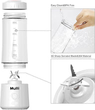 Load image into Gallery viewer, Mulli Portable Blender,USB Rechargeable Personal Mixer for Smoothie and Shakes, Mini Blender with Six Blades for Baby Food,Travel,Gym(Update)
