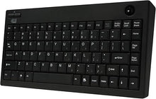 Load image into Gallery viewer, Adesso WKB-3100UB Wireless Mini Trackball Keyboard - Compact 87-Key Layout, Built-in 800 DPI Optical Trackball, 24GHz RF Wireless Technology, USB Interface, 30-Foot Range
