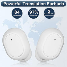 Load image into Gallery viewer, Language Translator Earbuds - Earbud Translator in Real Time - 84 Language with Bluetooth &amp; App Online or Offline Language Translator Device for Travel Business Learning(White)
