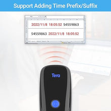 Load image into Gallery viewer, Tera Pro Extreme Performance Wireless 1D 2D QR Barcode Scanner Mini Portable Small 3-in-1 Compatible with Bluetooth &amp; 2.4G Wireless &amp; USB Wired Pocket Handheld Time Stamp Bar Code Reader Model 1300
