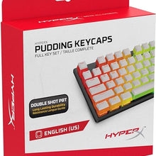 Load image into Gallery viewer, HyperX Pudding Keycaps - Double Shot PBT Keycap Set with Translucent Layer, for Mechanical Keyboards, Full 104 Key Set, OEM Profile, English (US) Layout - White
