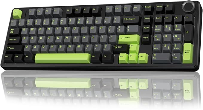 AULA F99 Pro Wireless Mechanical Keyboard with Knob,Tri-Mode BT5.0/USB-C/2.4GHz Hot Swappable Custom Keyboard,Pre-lubed Linear Switches,Gasket Structure,RGB Backlit Computer Gaming Keyboards