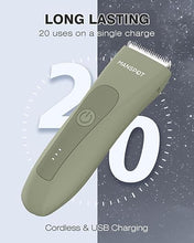 Load image into Gallery viewer, MANSPOT Manscape Pubic Hair Trimmer for Men and Women, Electric Ball Trimmer Pubic Trimmer Shaver,Hypoallergenic Ceramic Blade Heads,Waterproof Wet/Dry Groin Shaver,20 Times Usage,No Nick,No Burn
