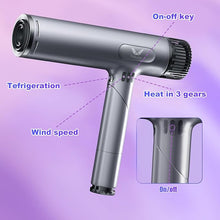 Load image into Gallery viewer, Ionic Hair Dryer with Diffuser High Speed Blow Dryer for Women Mini Foldable Portable Travel Hairdryer with Display Monitor
