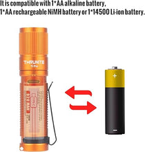 Load image into Gallery viewer, ThruNite Ti Pro Rechargeable EDC Keychain Flashlight Max 1012 Lumens AA Flashlights High Performance LED Light, Orange Cool White
