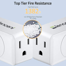 Load image into Gallery viewer, LENCENT 3 Prong to 2 Prong Adapter, Plug Extender, Wall Plug Splitter with 3 AC Outlets, Travel Power Adaptor for US to Japan Japanese Philippines-Type A, Cruise Ship Approved, 1875W Max, 2 Pack
