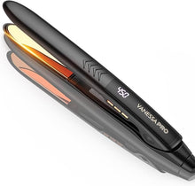 Load image into Gallery viewer, VANESSA PRO Flat Iron Hair Straightener, 100% Pure Titanium Flat Iron for One Pass to Achieve a Sleek Look, Curls Beautifully &amp; Straightens Well - 1 inch
